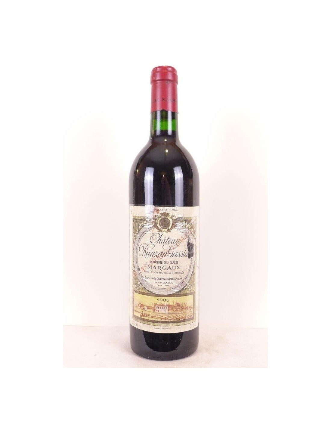 1986 - margaux - château rauzan-gassies grand cru classé - rouge - bordeaux - Just Wines 