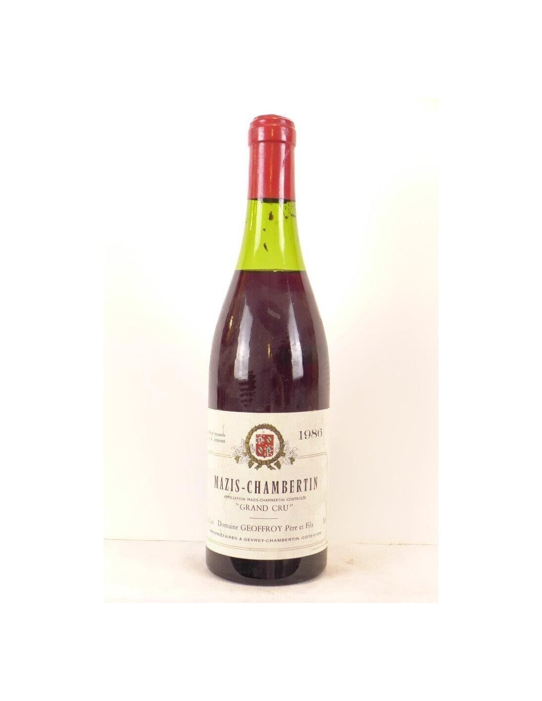 1986 - mazis-chambertin - domaine geoffroy grand cru - rouge - bourgogne - Just Wines 