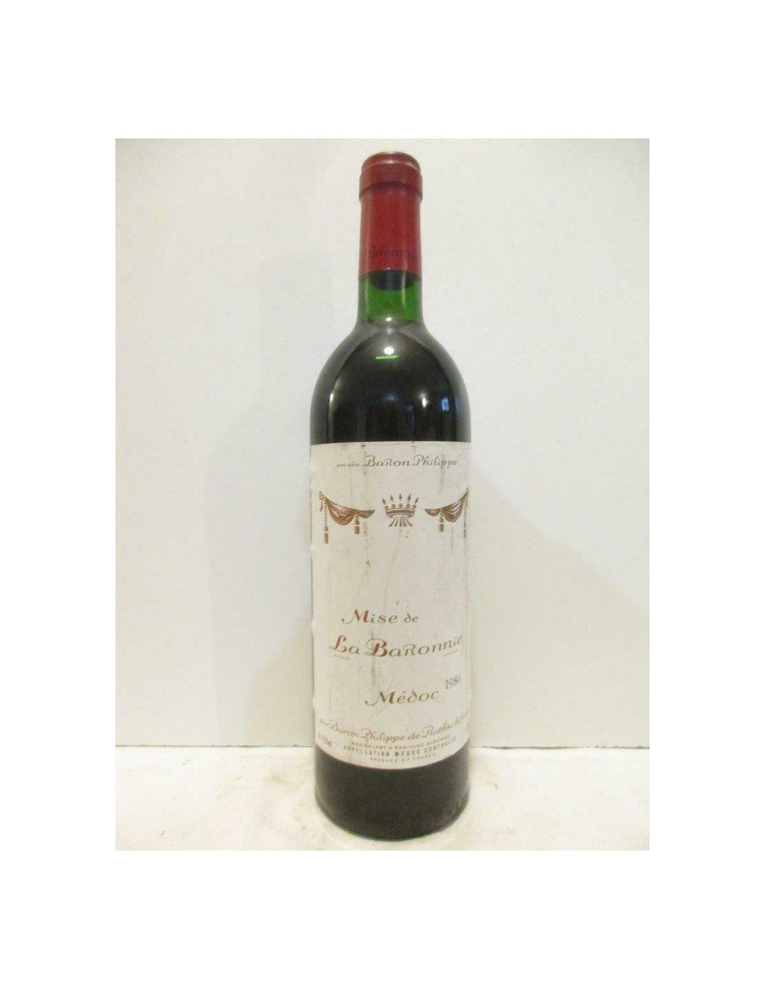 1986 - médoc - mise de la baronnie baron philippe de rothschild - rouge - bordeaux - Just Wines 