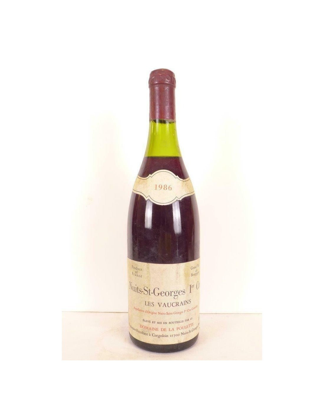 1986 - nuits saint-georges - domaine de la poulette premier cru les vaucrains - rouge - bourgogne - Just Wines 