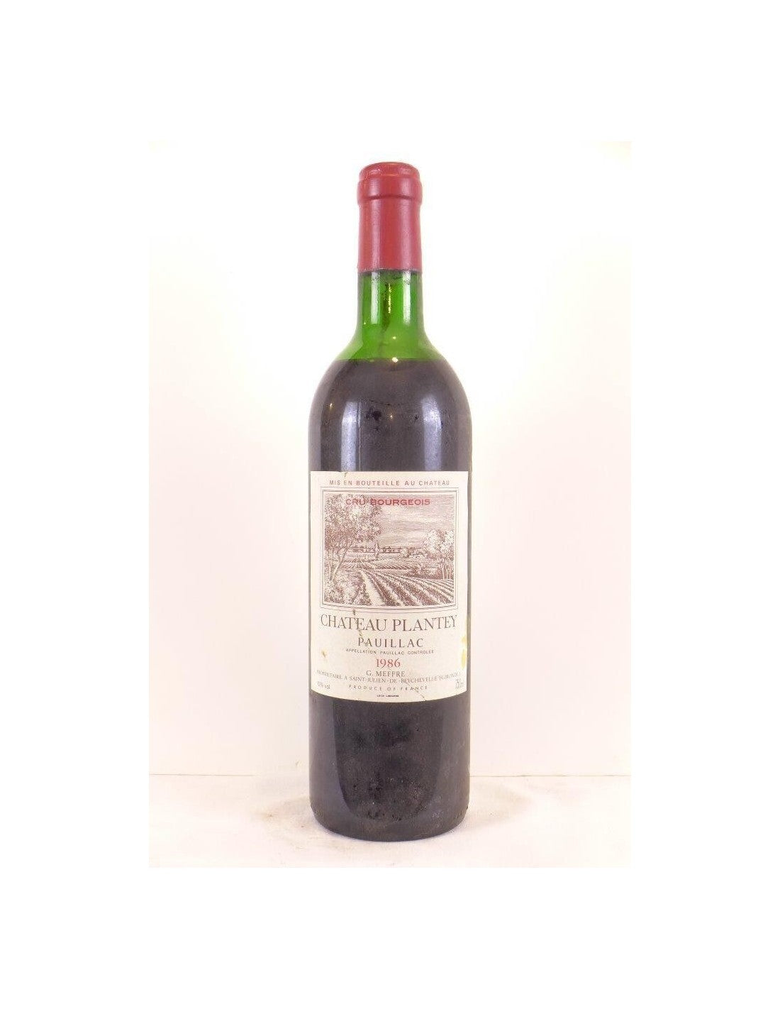 1986 - pauillac - château plantey cru bourgeois - rouge - bordeaux - Just Wines 