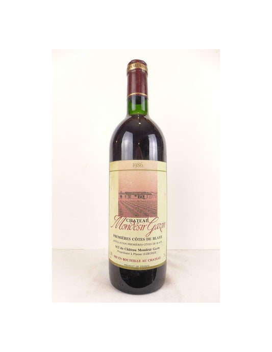 1986 - premières côtes de blaye - château mondésir-gazin - rouge - bordeaux - Just Wines 