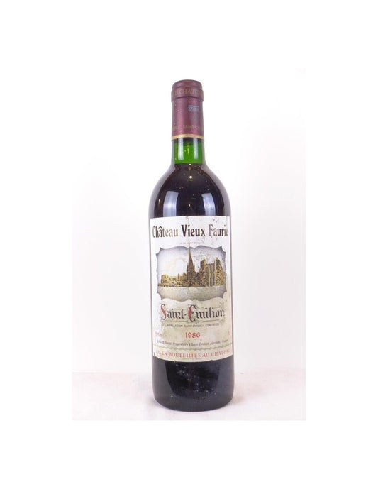 1986 - saint-émilion - château vieux faurie (étiquette sale) - rouge - bordeaux - Just Wines 