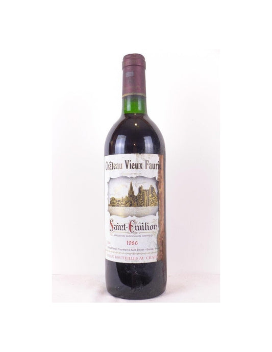 1986 - saint-émilion - château vieux faurie (étiquette tâchée) - rouge - bordeaux - Just Wines 