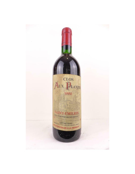 1986 - saint-émilion - clos aux plantes - rouge - bordeaux - Just Wines 