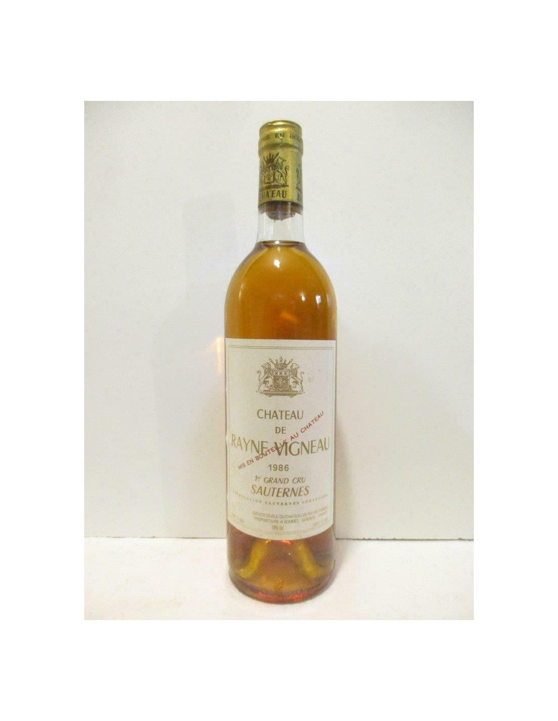 1986 - sauternes - château de rayne vigneau grand cru classé - liquoreux - bordeaux - Just Wines 