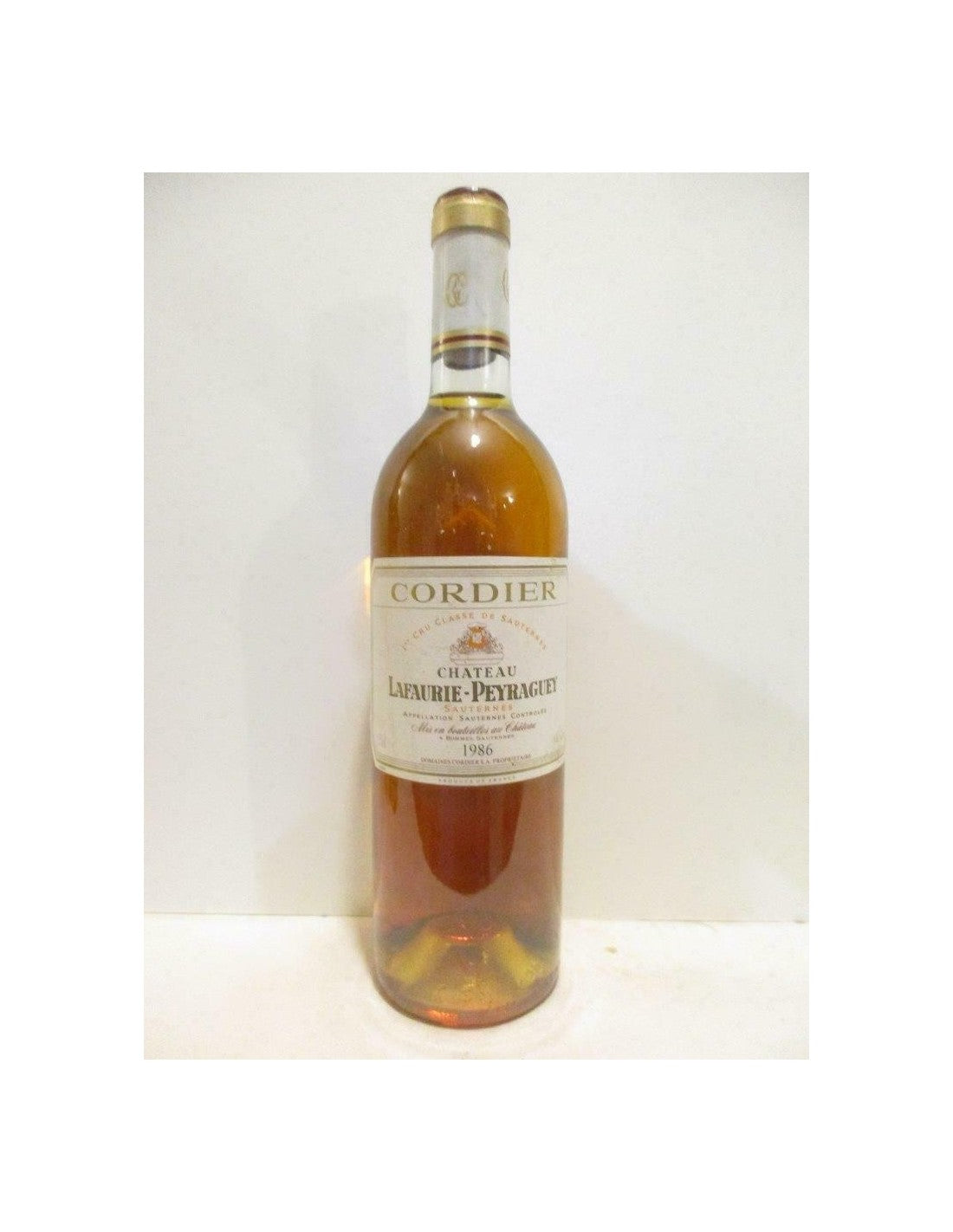 1986 - sauternes - château lafaurie-peyraguey grand cru classé - liquoreux - bordeaux - Just Wines 