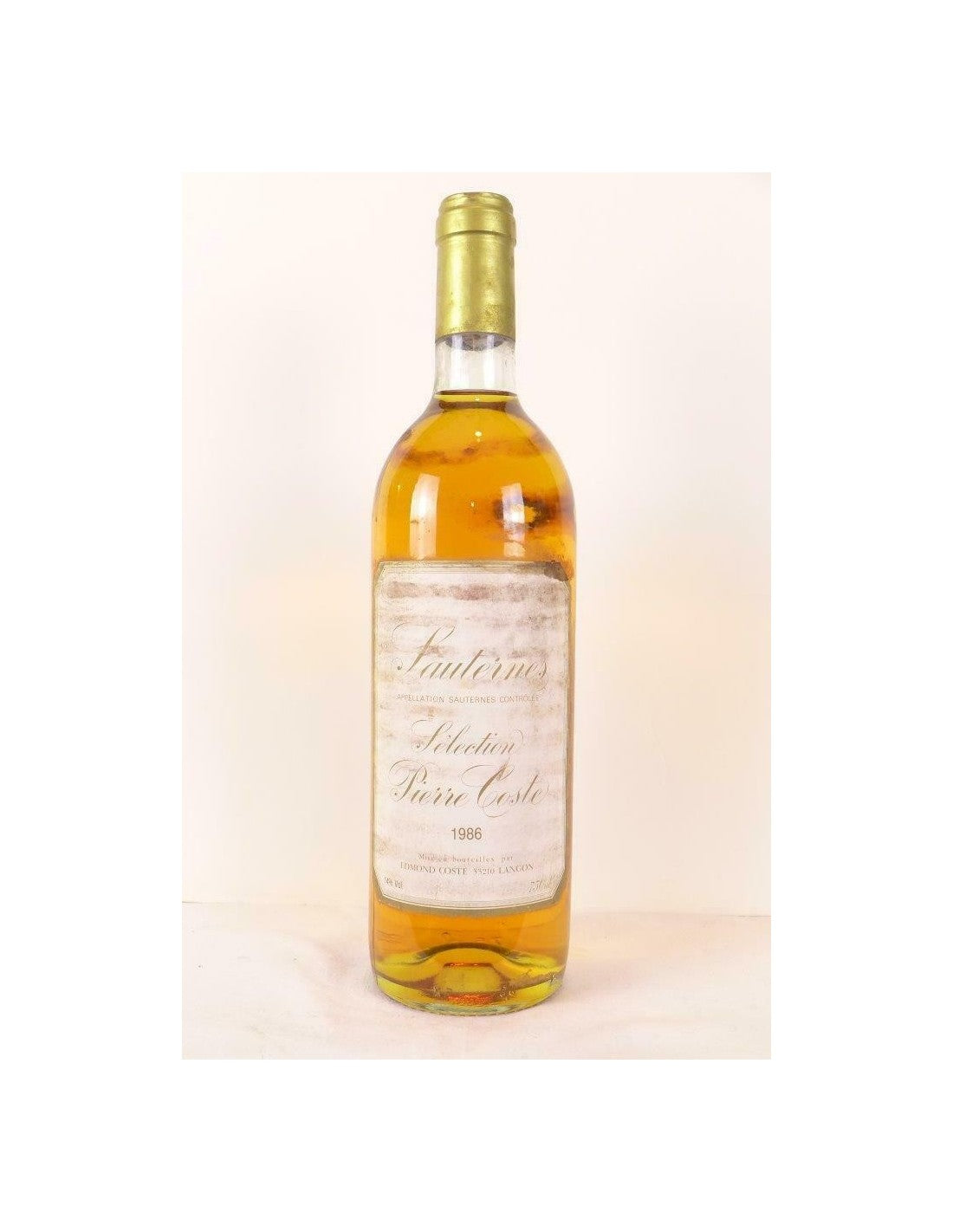 1986 - sauternes - pierre coste sélection - liquoreux - bordeaux - Just Wines 