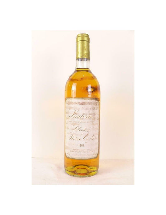 1986 - sauternes - pierre coste sélection - liquoreux - bordeaux - Just Wines 