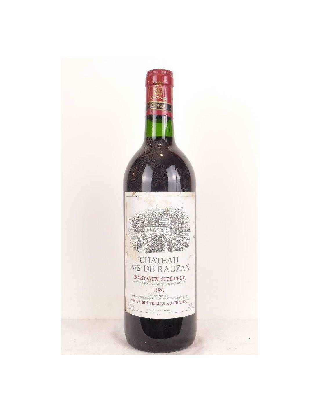 1987 - bordeaux supérieur - château pas de rauzan - rouge - bordeaux - Just Wines 