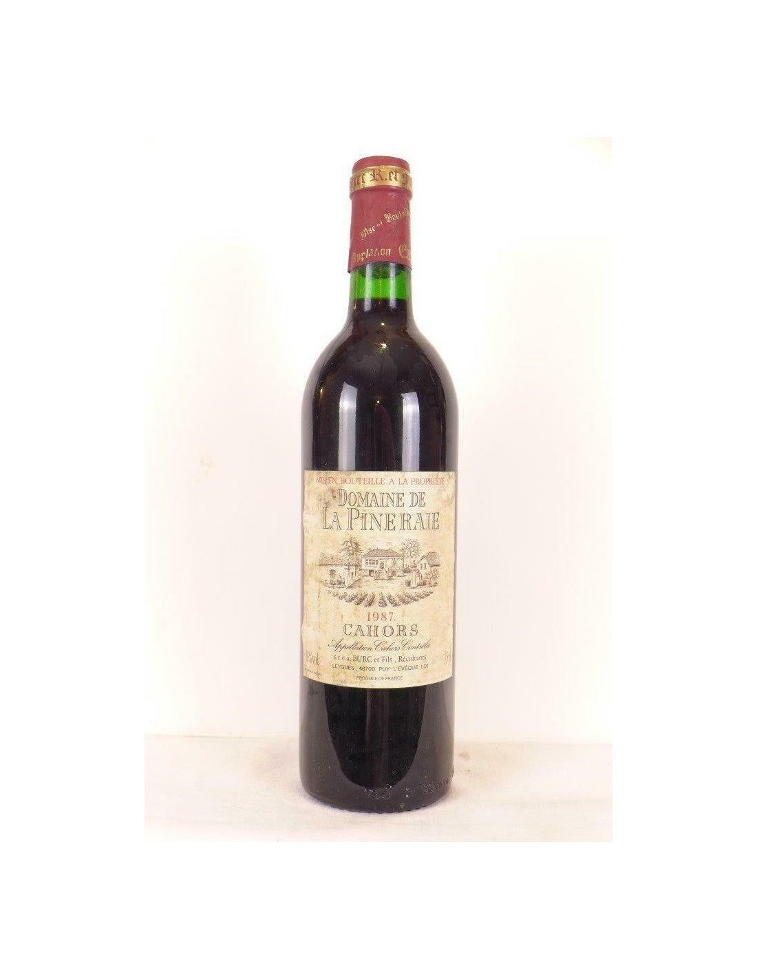 1987 - cahors - domaine de la pineraie - rouge - sud-ouest - Just Wines 