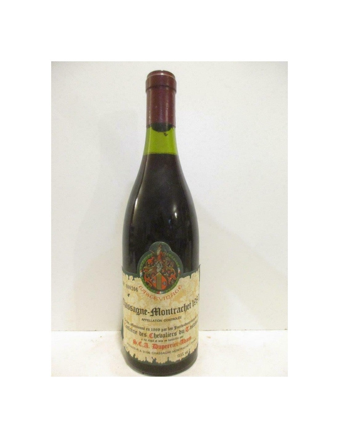 1987 - chassagne-montrachet - duperrier-adam tastevinage - rouge - bourgogne - Just Wines 