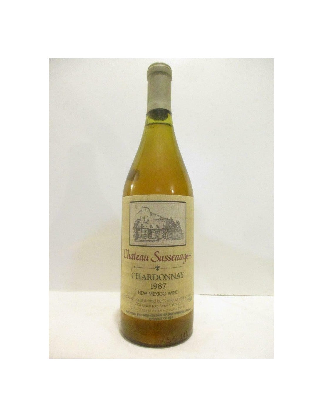 1987 - château sassenage chardonnay - blanc - nouveau Mexique USA - Just Wines 