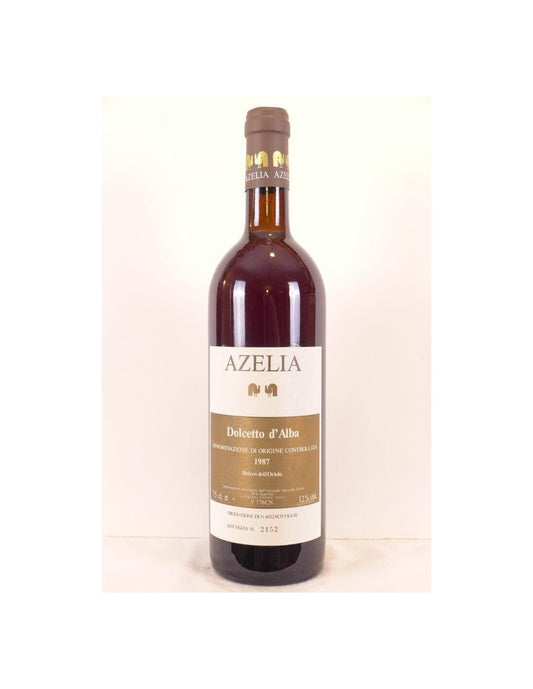 1987 - dolcetto d'alba - azella - rouge - piémont Italie - Just Wines 