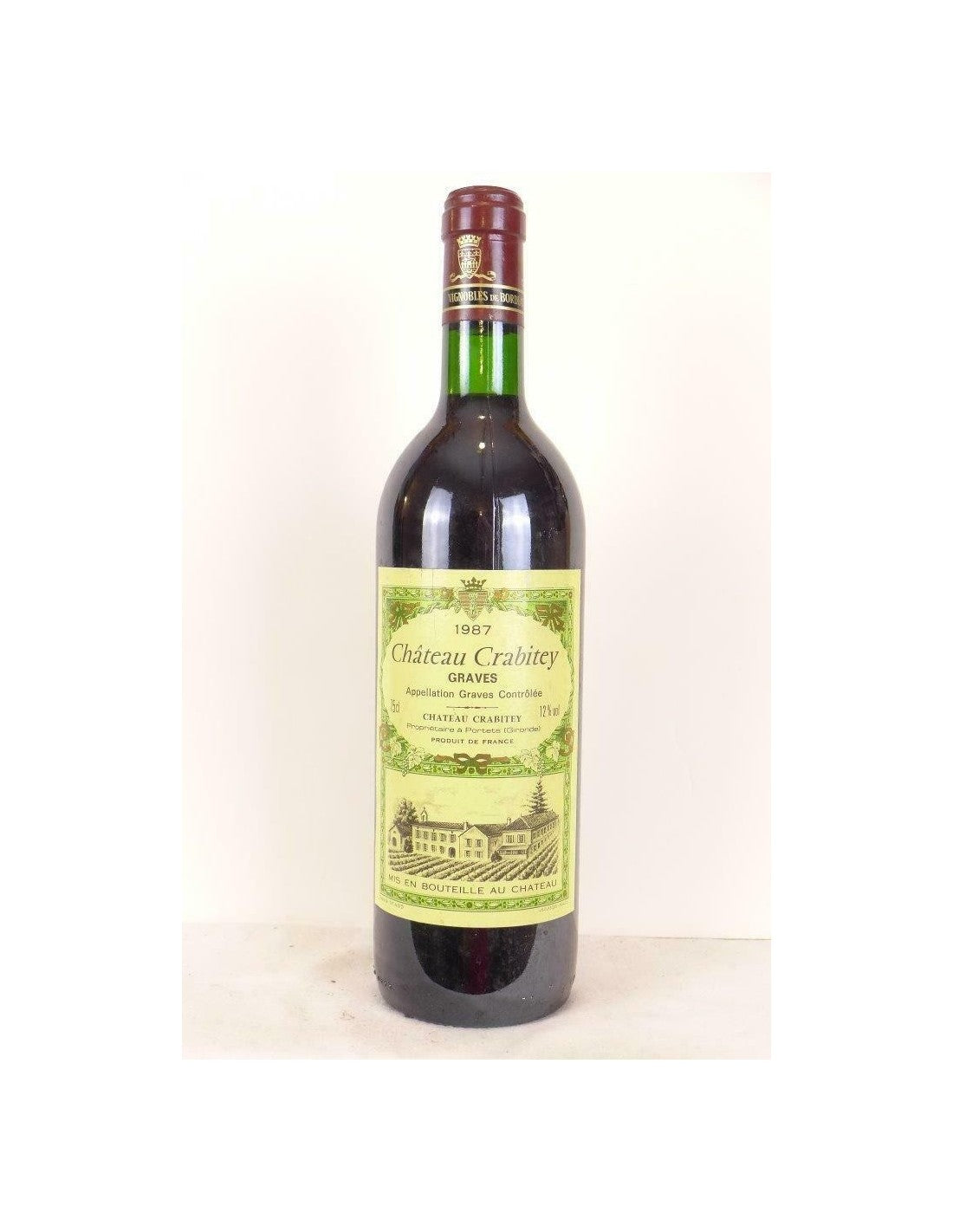 1987 - graves - château crabitey (b2) - rouge - bordeaux - Just Wines 