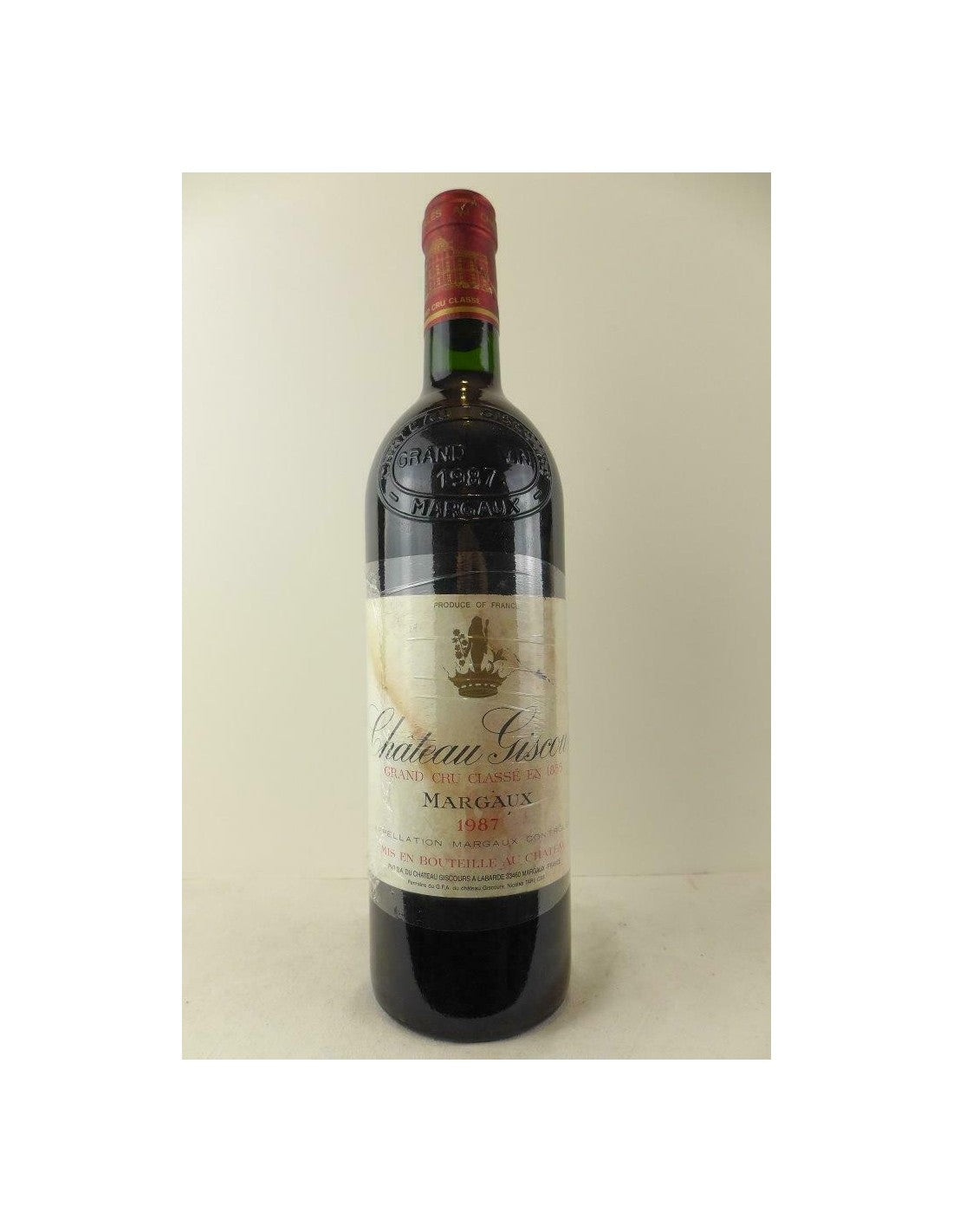 1987 - margaux - château giscours grand cru classé (étiquette sale b3) - Rouge - bordeaux - Just Wines 