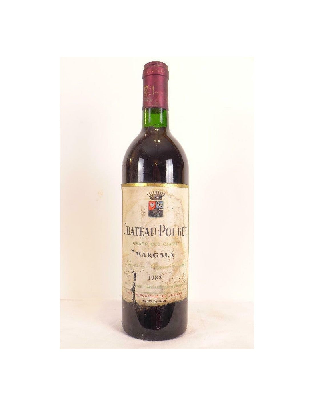 1987 - margaux - château pouget grand cru classé (étiquette abîmée) - rouge - bordeaux - Just Wines 