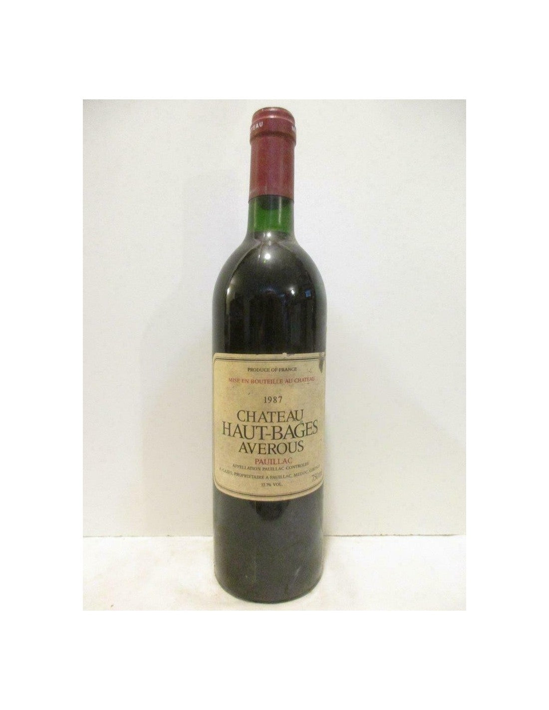 1987 - pauillac - château haut-bages averous - rouge - bordeaux - Just Wines 