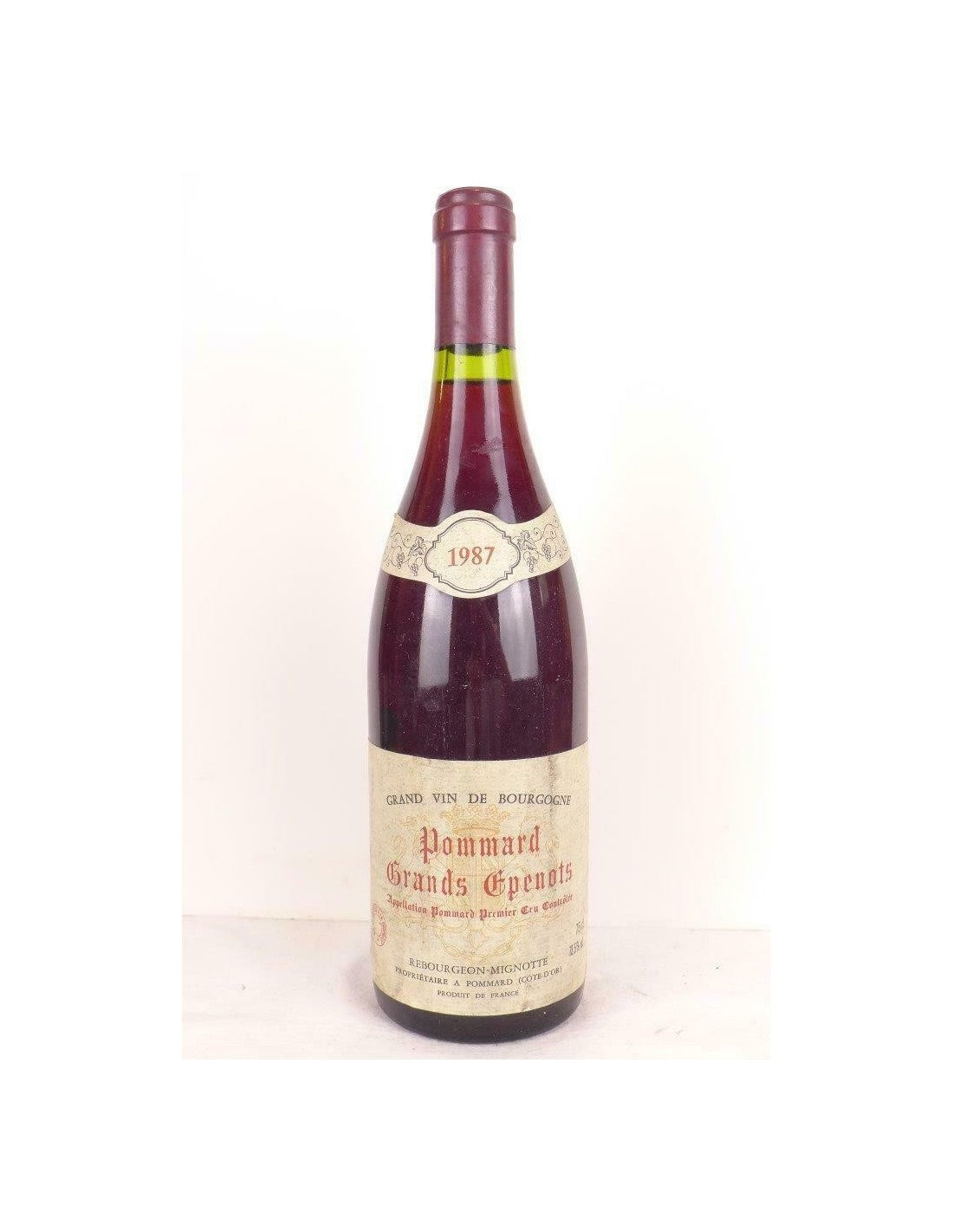 1987 - pommard - rebourgeon-mignotte premier cru grands épenots - rouge - bourgogne - Just Wines 