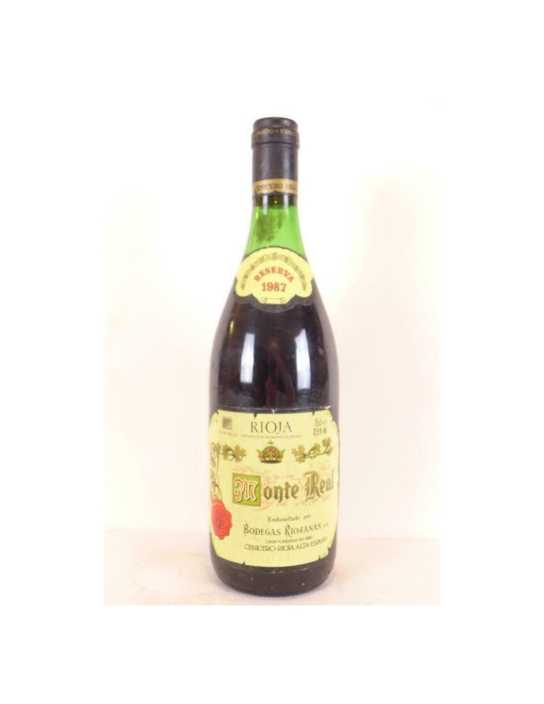 1987 - rioja reserva - monte real - rouge - Espagne - Just Wines 