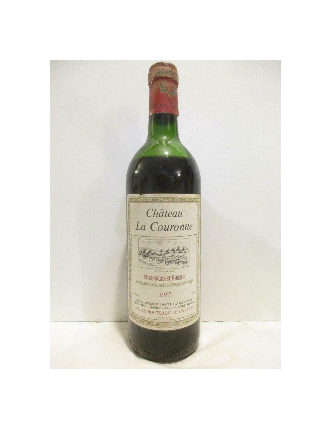 1987 - saint-georges saint-émilion - château la couronne (capsule abîmée) - rouge - bordeaux - Just Wines 