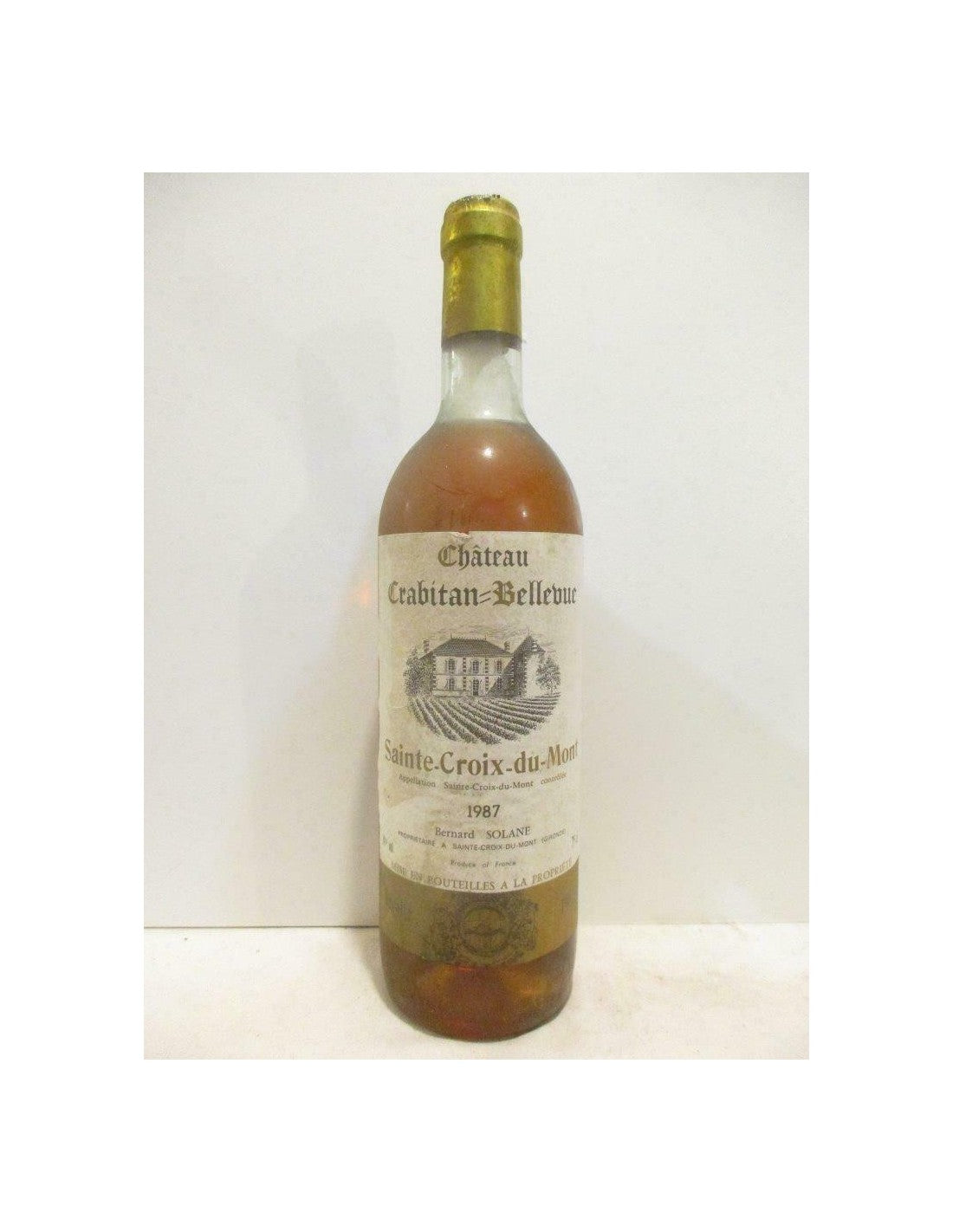 1987 - sainte-croix du mont - château crabitan-bellevue (capsule abîmée) - liquoreux - bordeaux - Just Wines 