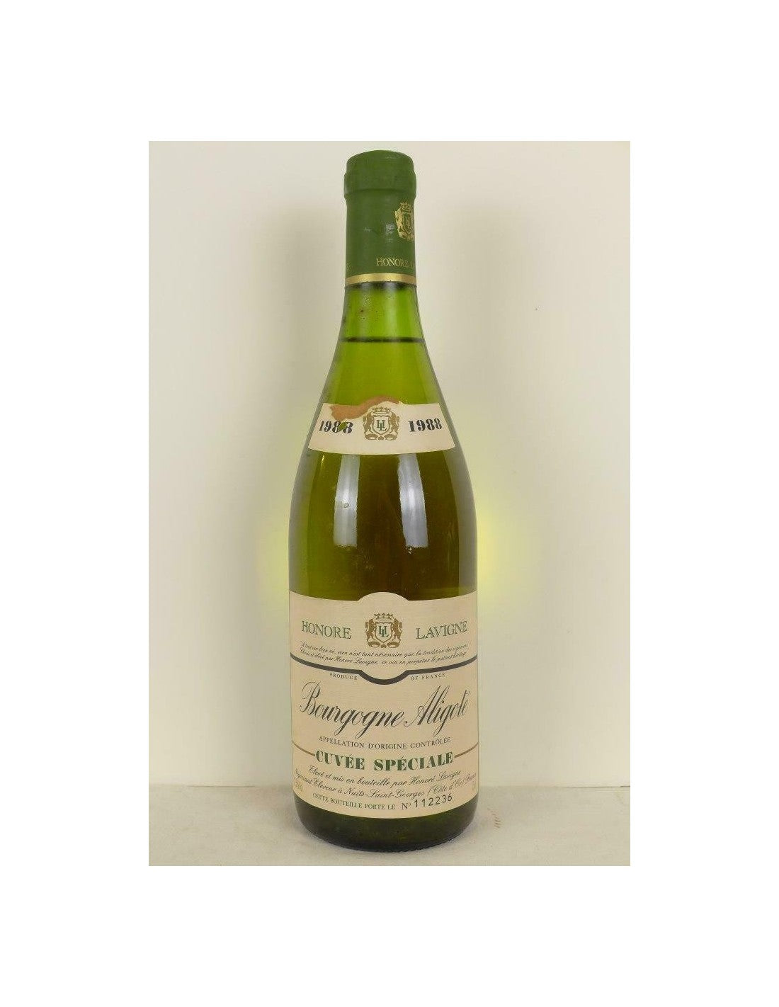 1988 - aligoté - honoré lavigne cuvée spéciale (b2) - blanc - bourgogne - Just Wines 