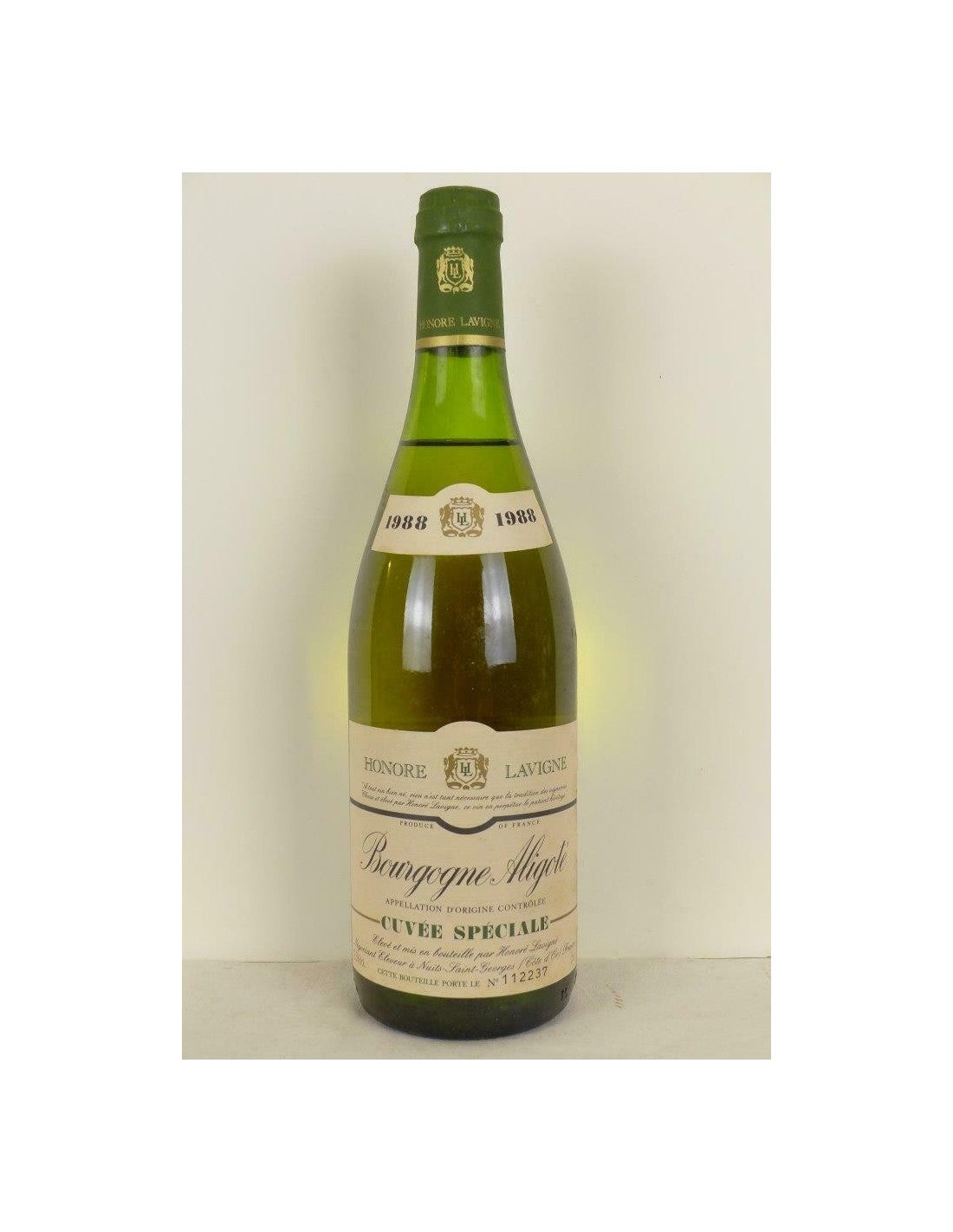 1988 - aligoté - honoré lavigne cuvée spéciale - blanc - bourgogne - Just Wines 