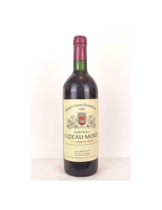 1988 - blaye - château cazeau-morin - rouge - bordeaux - Just Wines 