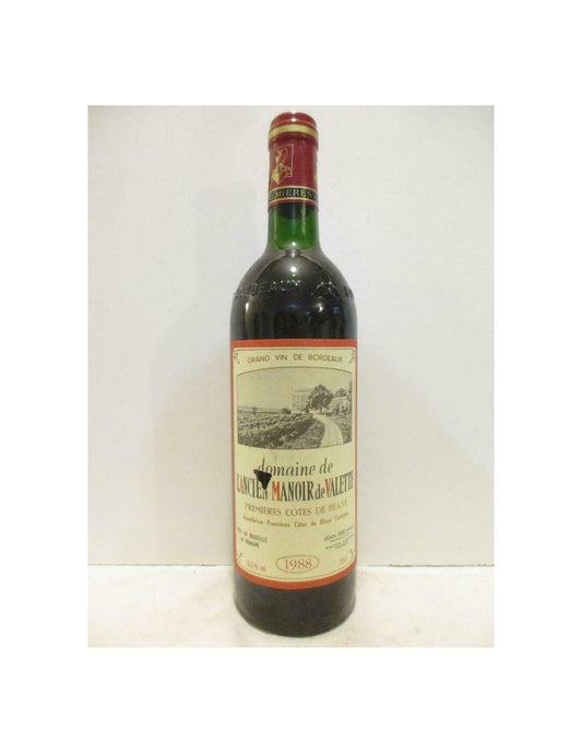 1988 - blaye - domaine de l'ancien manoir de valette - rouge - bordeaux - Just Wines 