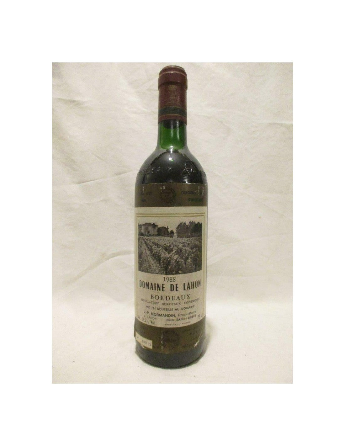 1988 - bordeaux - domaine de lahon - rouge - bordeaux france - Just Wines 