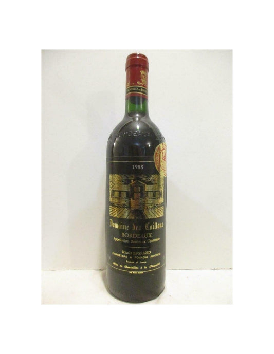 1988 - bordeaux - domaine des cailloux - Rouge - bordeaux - Just Wines 