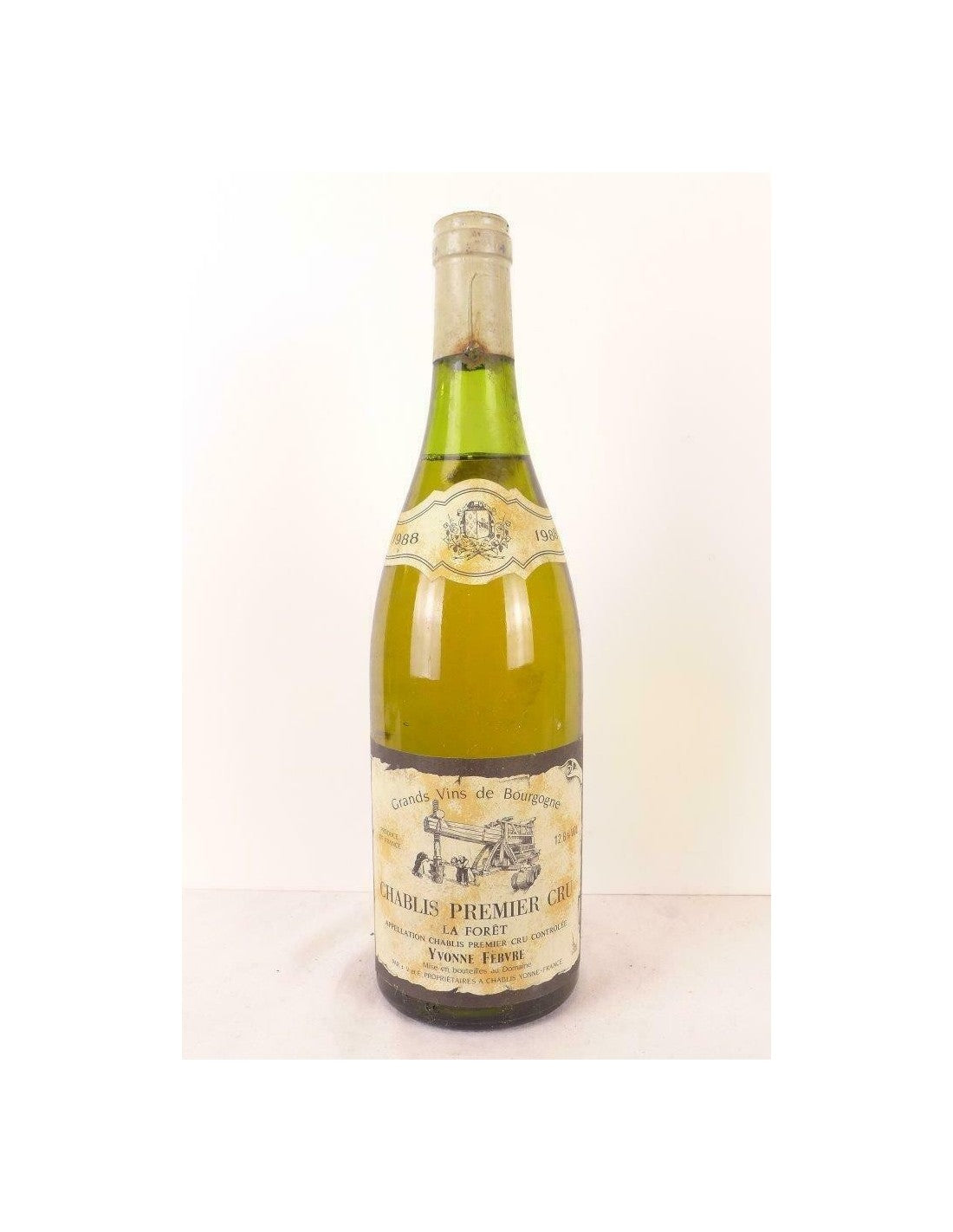 1988 - chablis - yvonne febvre premier cru la forêt - blanc - bourgogne - Just Wines 