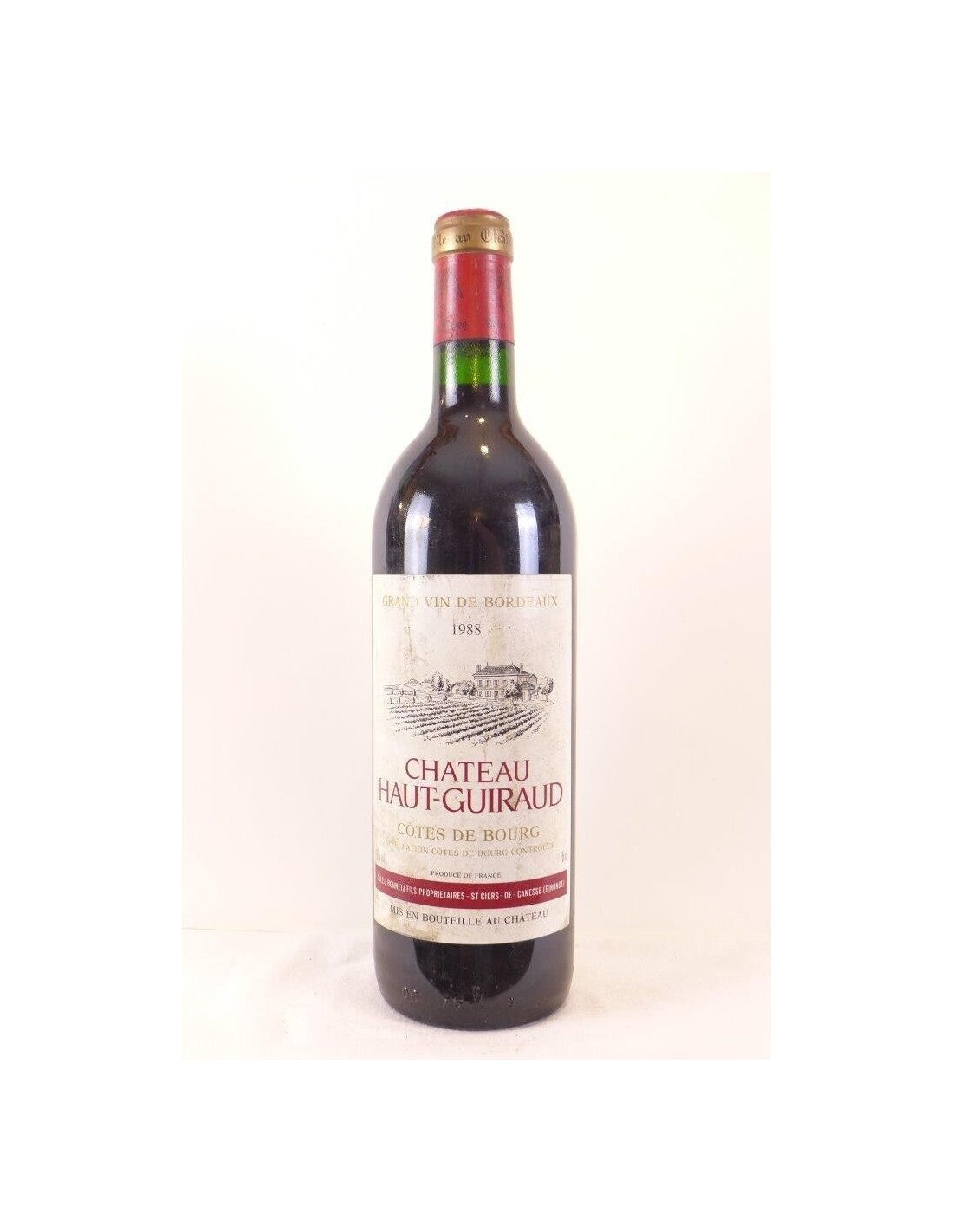 1988 - côtes de bourg - château haut-guiraud - rouge - bordeaux - Just Wines 