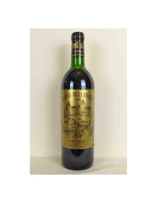 1988 - fronsac - château de la rivière (accro étiquette b2) - rouge - bordeaux - Just Wines 