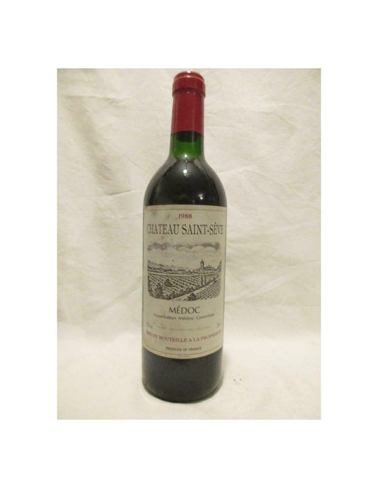 1988 - médoc - château saint-sève - rouge - bordeaux france - Just Wines 