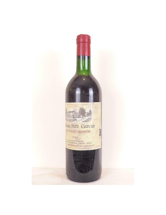 1988 - saint-émilion - château petit gravier grand cru (accro étiquette) - rouge - bordeaux - Just Wines 