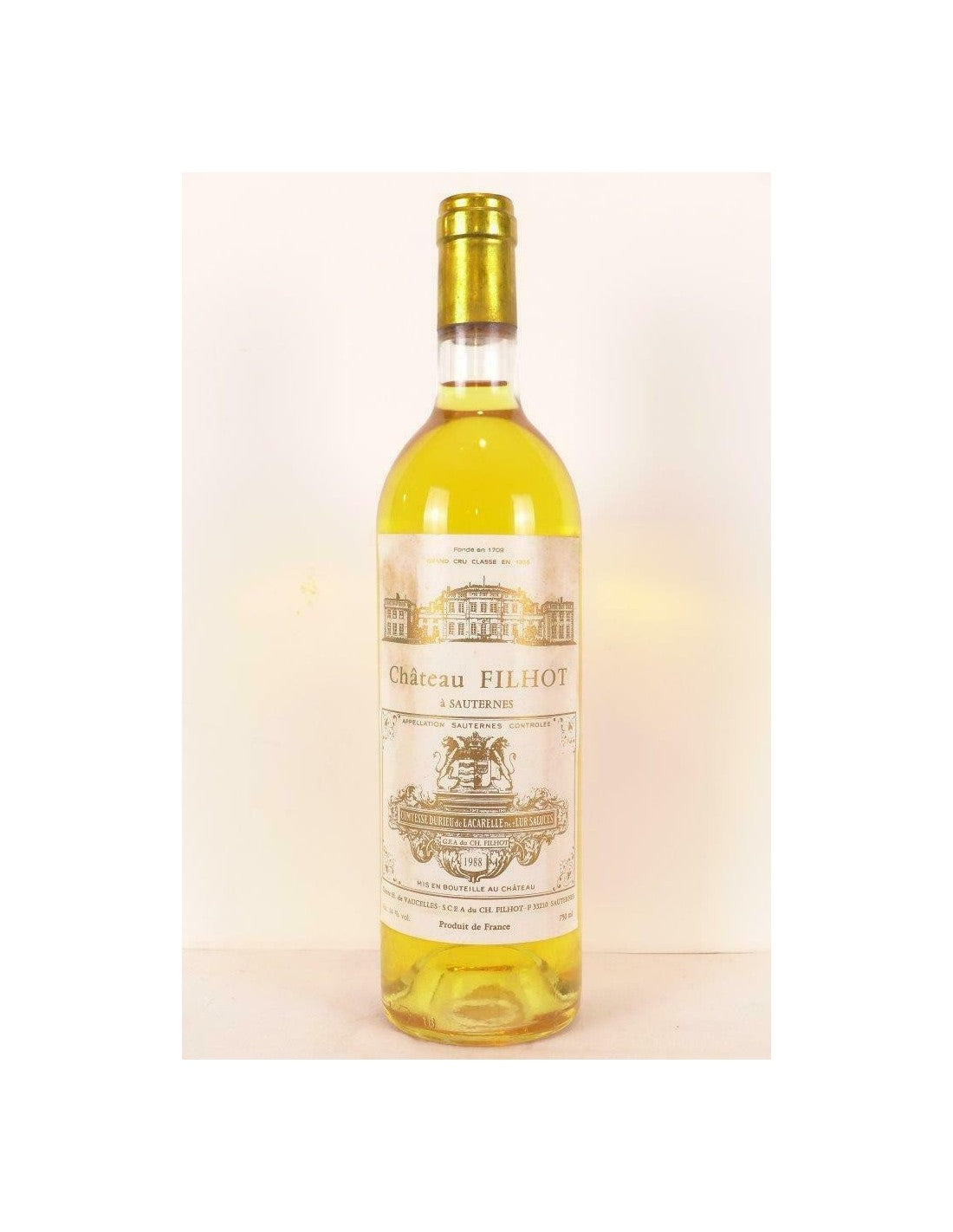 1988 - sauternes - château filhot grand cru classé (étiquette tâchée) - liquoreux - bordeaux - Just Wines 