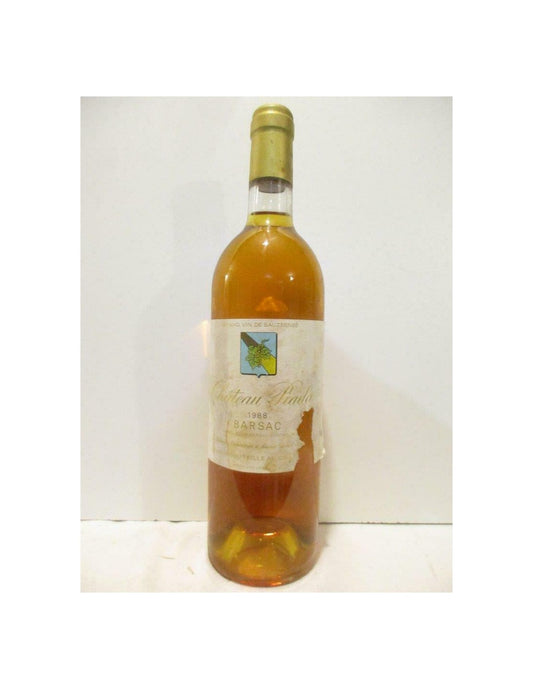 1988 - sauternes - château piada barsac (étiquette abîmée) - liquoreux - bordeaux - Just Wines 