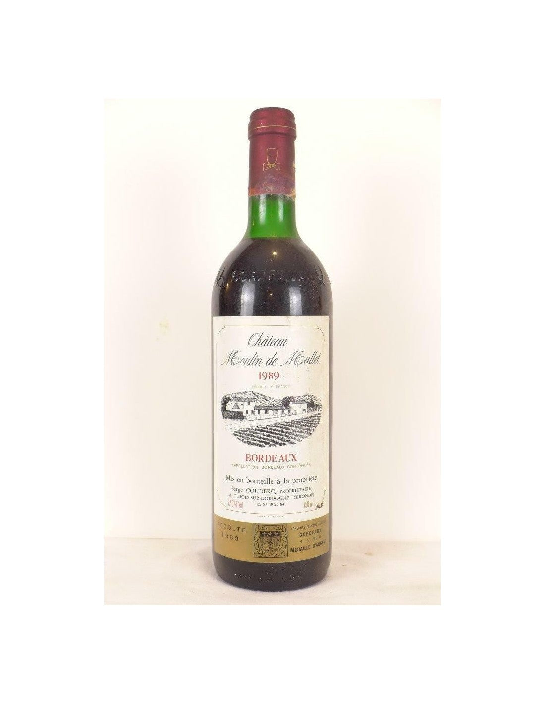 1989 - bordeaux - château moulin de mallet - rouge - bordeaux - Just Wines 