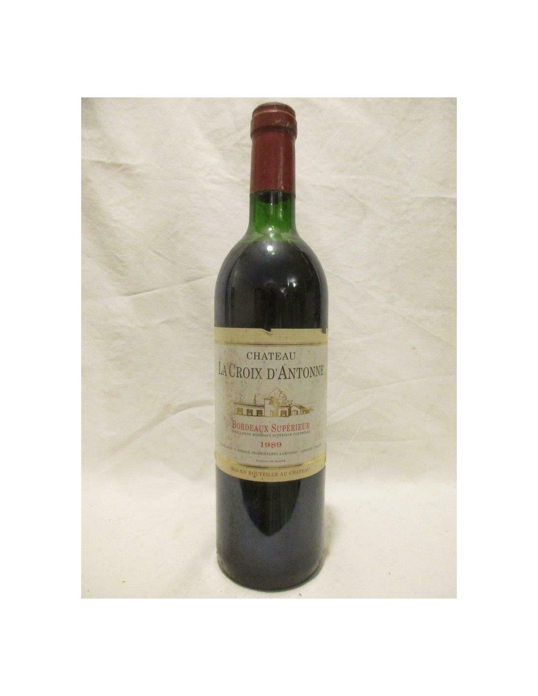 1989 - bordeaux supérieur - château la croix d'antonne (capsule sale) - rouge - bordeaux france - Just Wines 