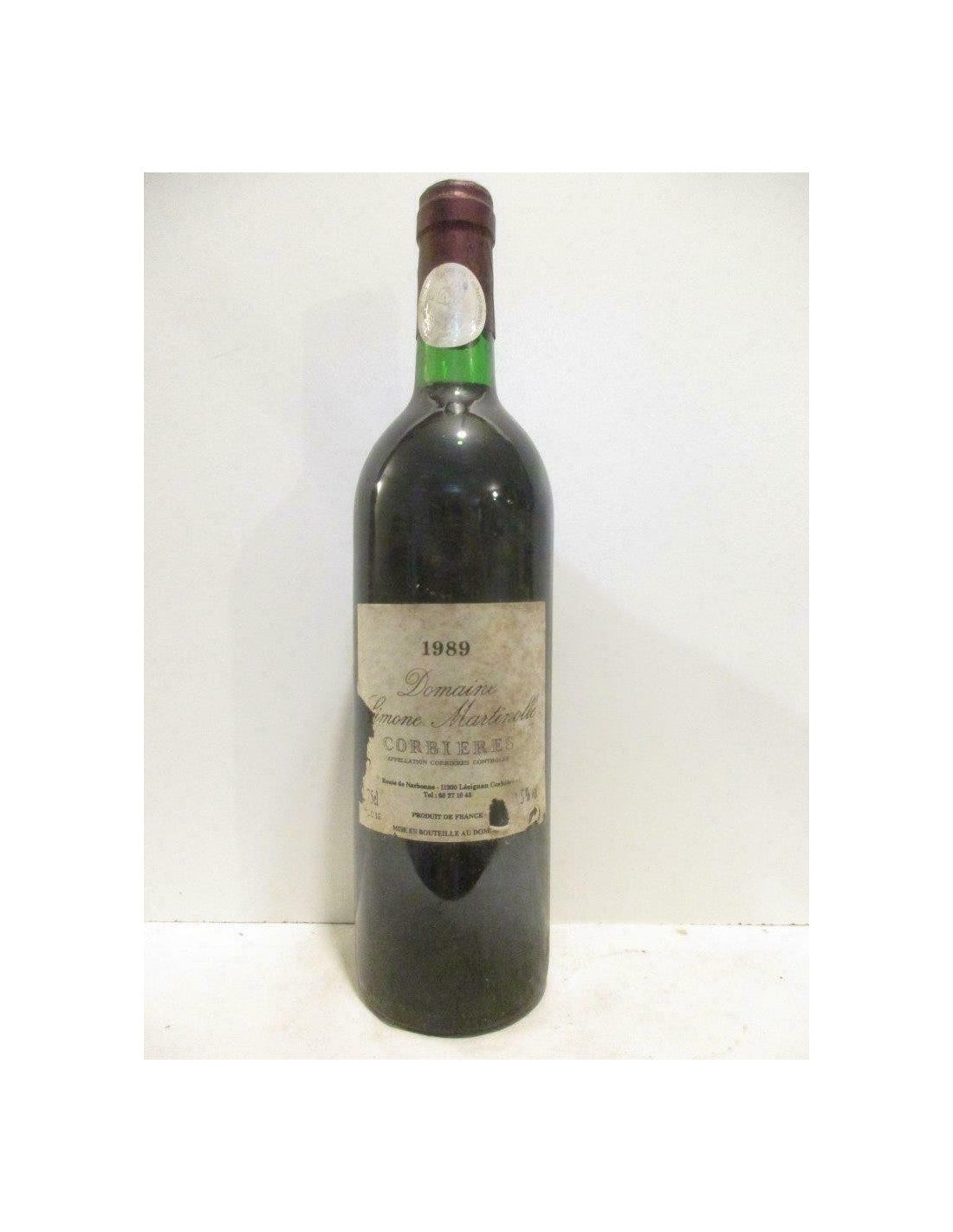 1989 - corbières - domaine simone martinolle (étiquette abîmée) - Rouge - languedoc - Just Wines 