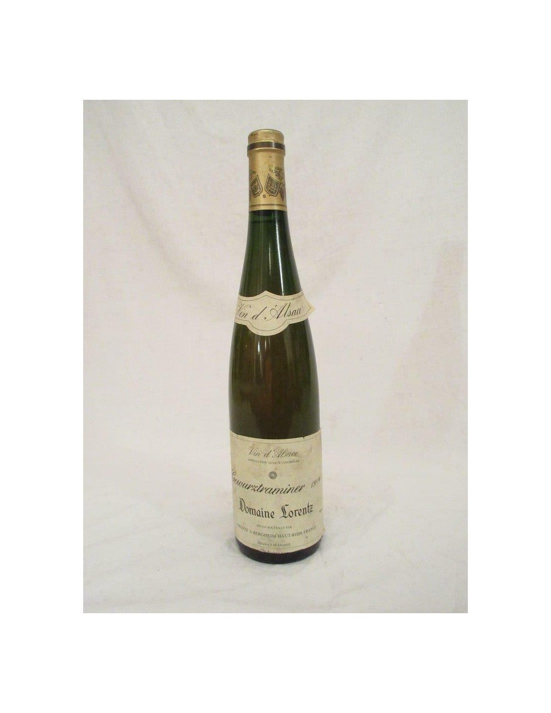 1989 - gewurztraminer - domaine lorentz - blanc - alsace - Just Wines 