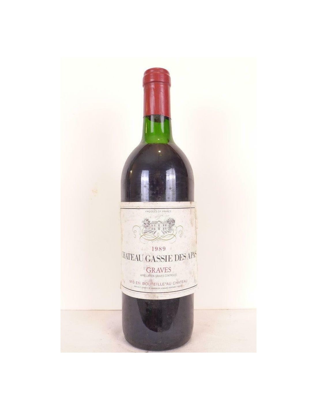 1989 - graves - château gassie des apas - rouge - bordeaux - Just Wines 