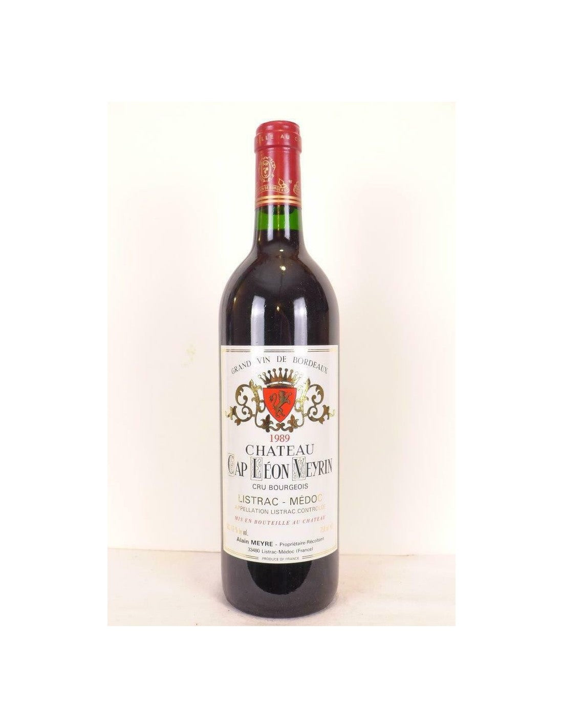 1989 - listrac - château cap léon veyrin cru bourgeois - rouge - bordeaux - Just Wines 