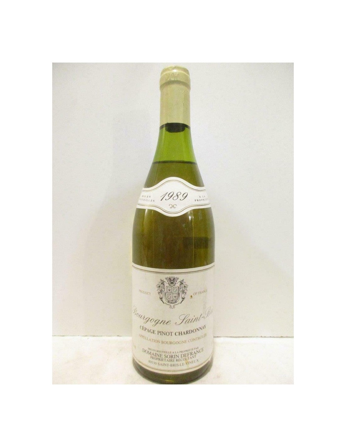 1989 - saint-bris - domaine sorin defrance - blanc - bourgogne - Just Wines 