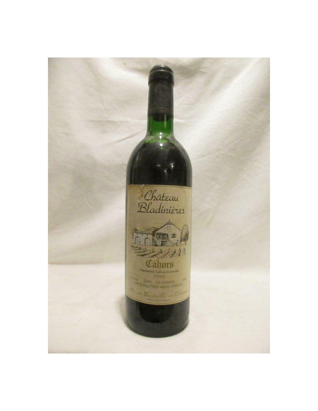 1990 - cahors - château bladinières - rouge - sud-ouest - Just Wines 