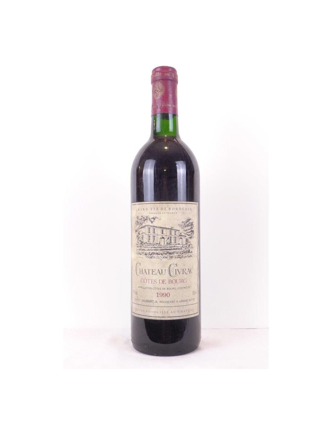 1990 - côtes de bourg - château civrac - rouge - bordeaux - Just Wines 