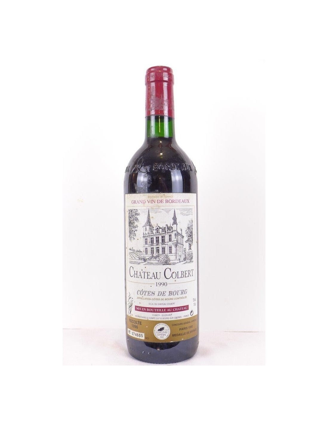 1990 - côtes de bourg - château colbert - rouge - bordeaux - Just Wines 