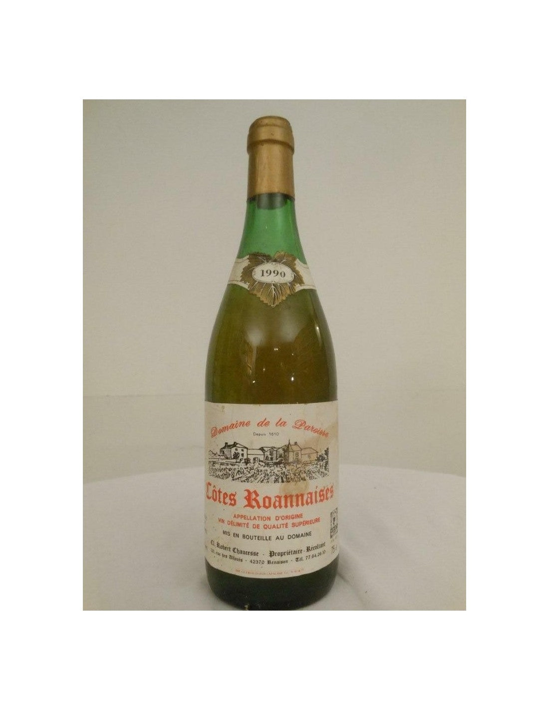 1990 - côtes roannaises - domaine de la paroisse - blanc - loire - limagne france - Just Wines 